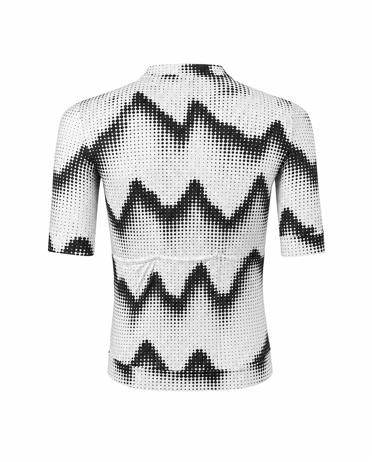 Jersey Geometric Pattern, rear view, flat lay